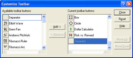 customize toolbar